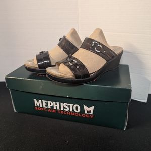Mephisto Black and Tan Women's Sandals